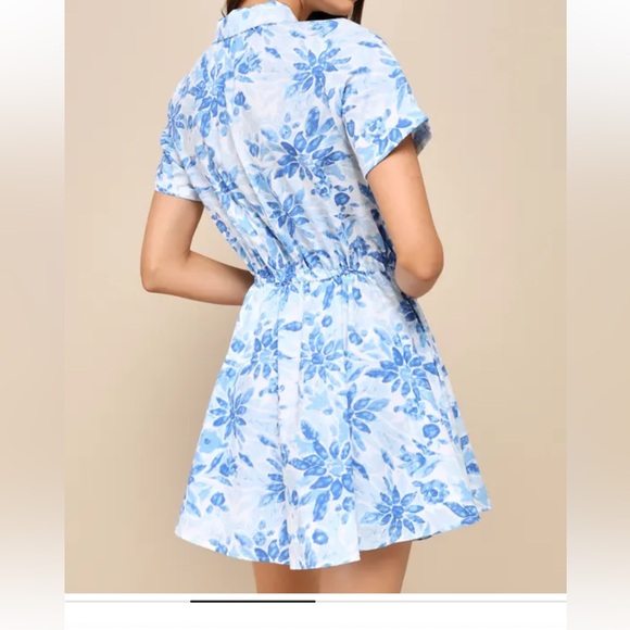 Lulus Blue and White Dress size S - Picture 3 of 9